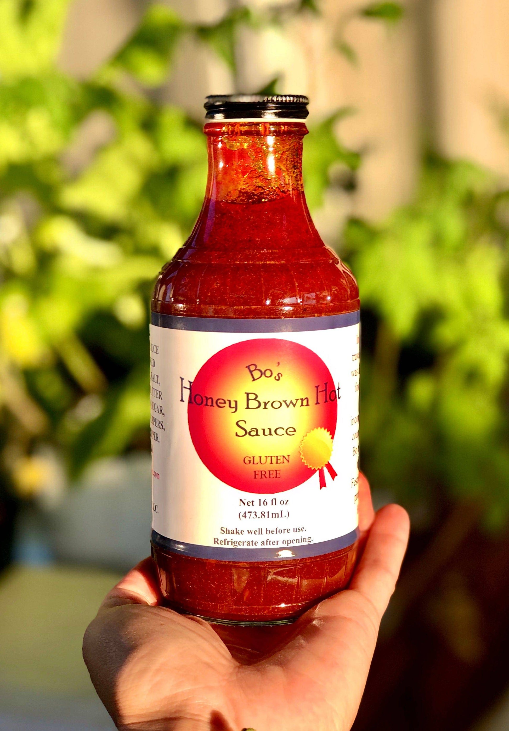 16 oz Bo's Honey Brown Hot Sauce